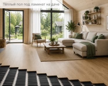 Тёплый пол под ламинат на даче