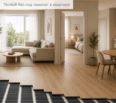 Тёплый пол под ламинат в квартире