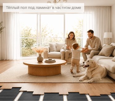 Тёплый пол под ламинат в частном доме